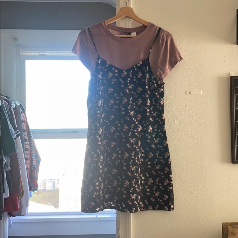 Forever 21 Slip Dress with Crop Tee